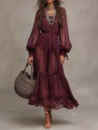 Gerda | Elegantes V-Ausschnitt Midi-Kleid