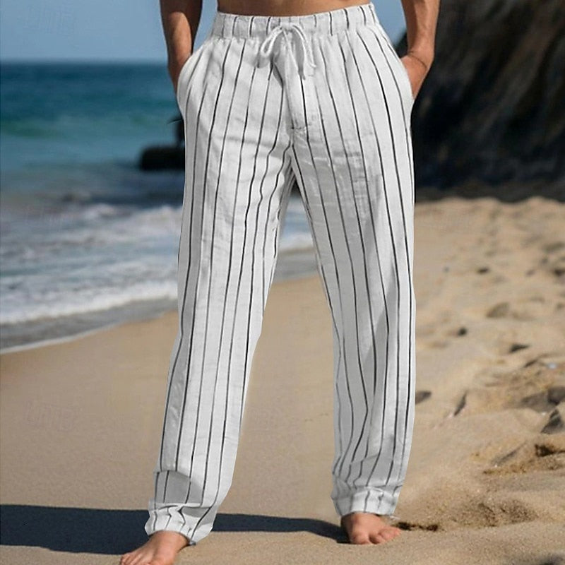 Mathias | Elegante Gestreifte Hose in Leichter Ausführung