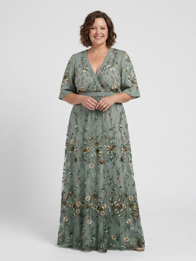 DNE | FLORAL MAXIKLEID