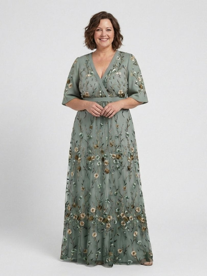 DNE | FLORAL MAXIKLEID
