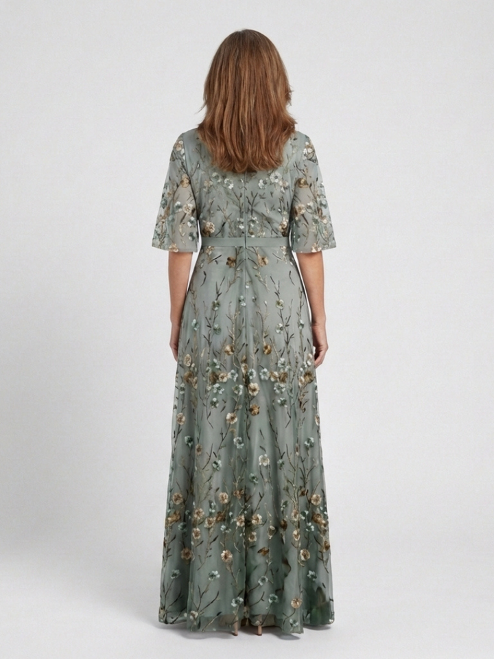 DNE | FLORAL MAXIKLEID