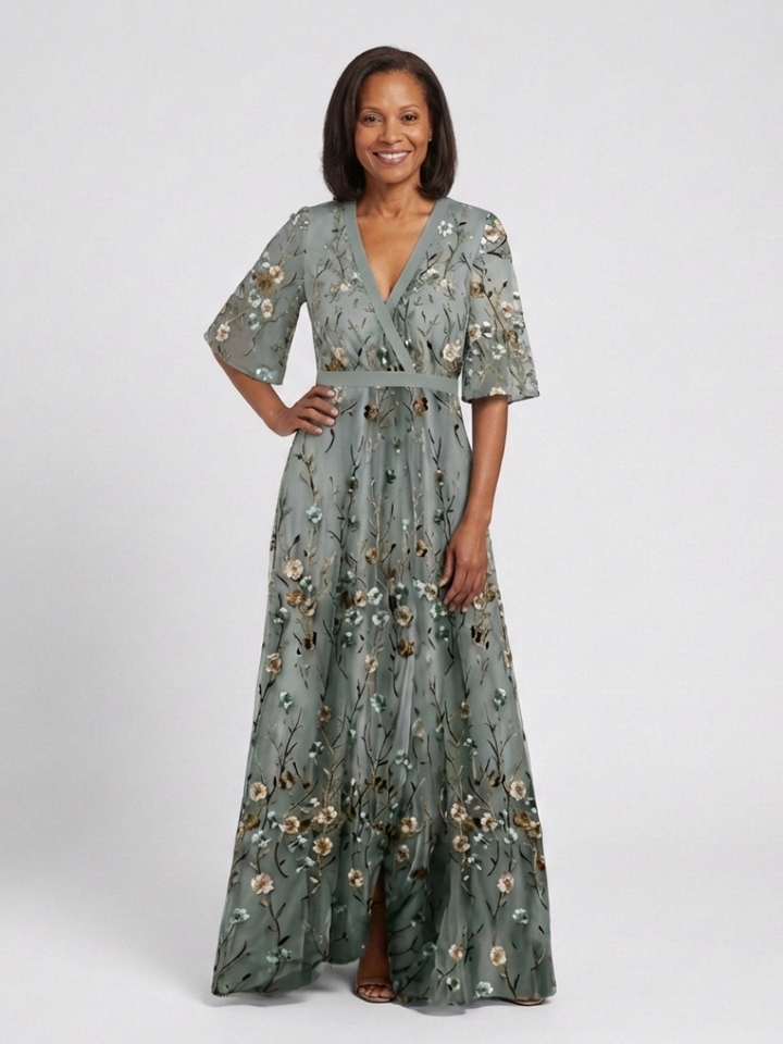 DNE | FLORAL MAXIKLEID