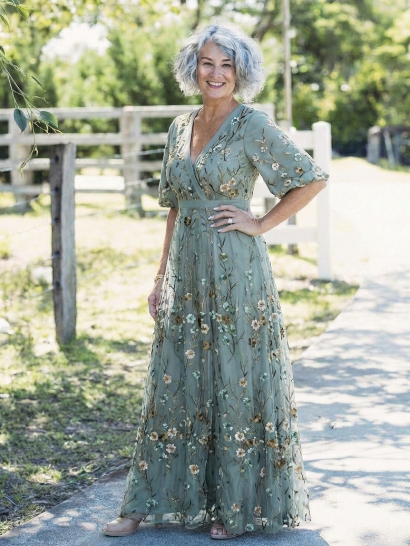 DNE | FLORAL MAXIKLEID