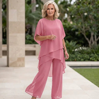 Saskia - Drapiertes Zweiteiliges Palazzo-Set