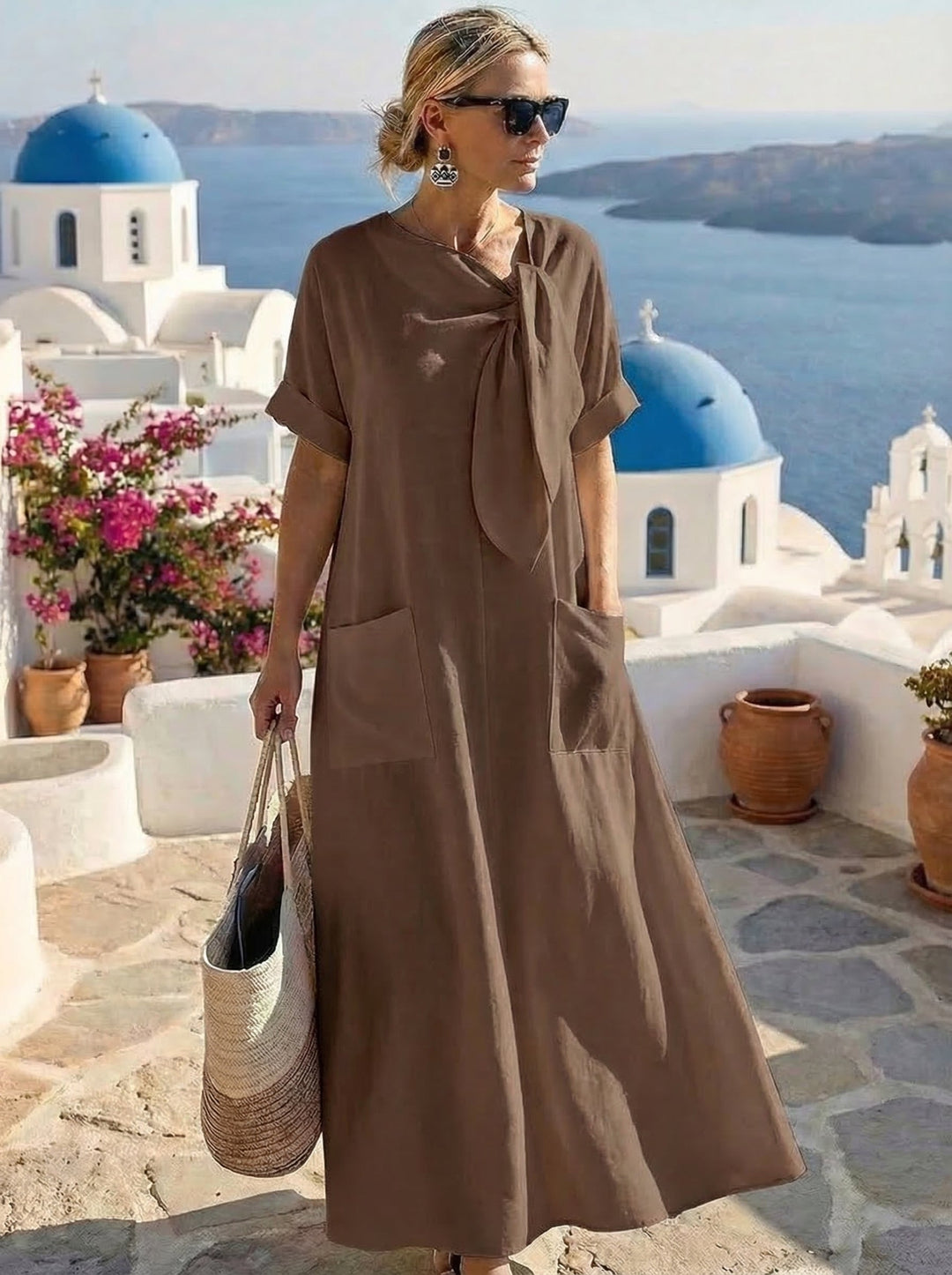 Fleur™ Elegantes Kleid mit Taschen