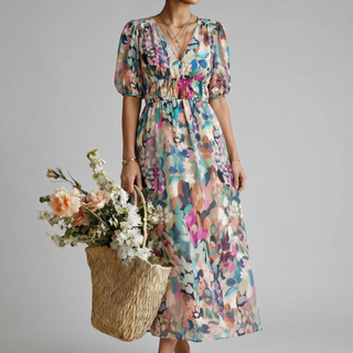 EULALIE | BLUMEN MIDI-KLEID