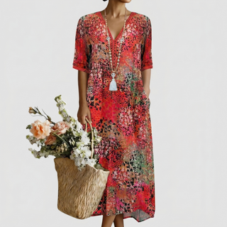ANNA | VIBRANT MIDI KLEID