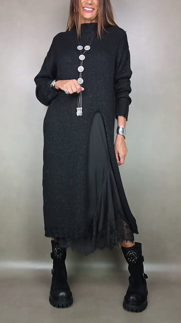 Legria | Mock-Neck-Strickkleid