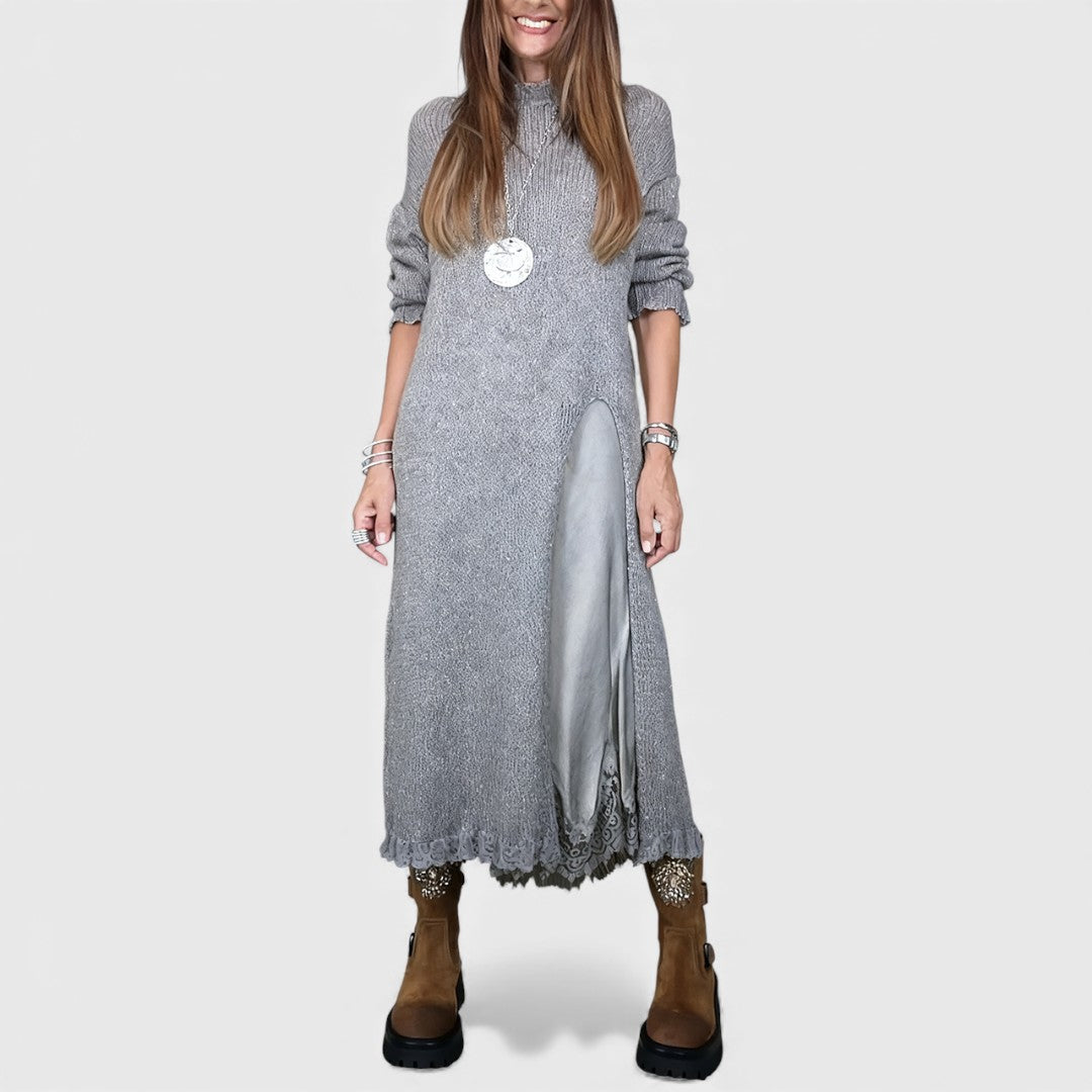 Portia - Elegantes Layered Sweater- und Kleid-Set