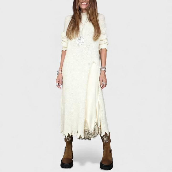 Portia - Elegantes Layered Sweater- und Kleid-Set