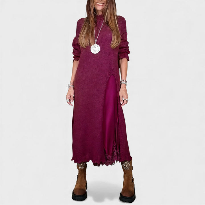 Portia - Elegantes Layered Sweater- und Kleid-Set