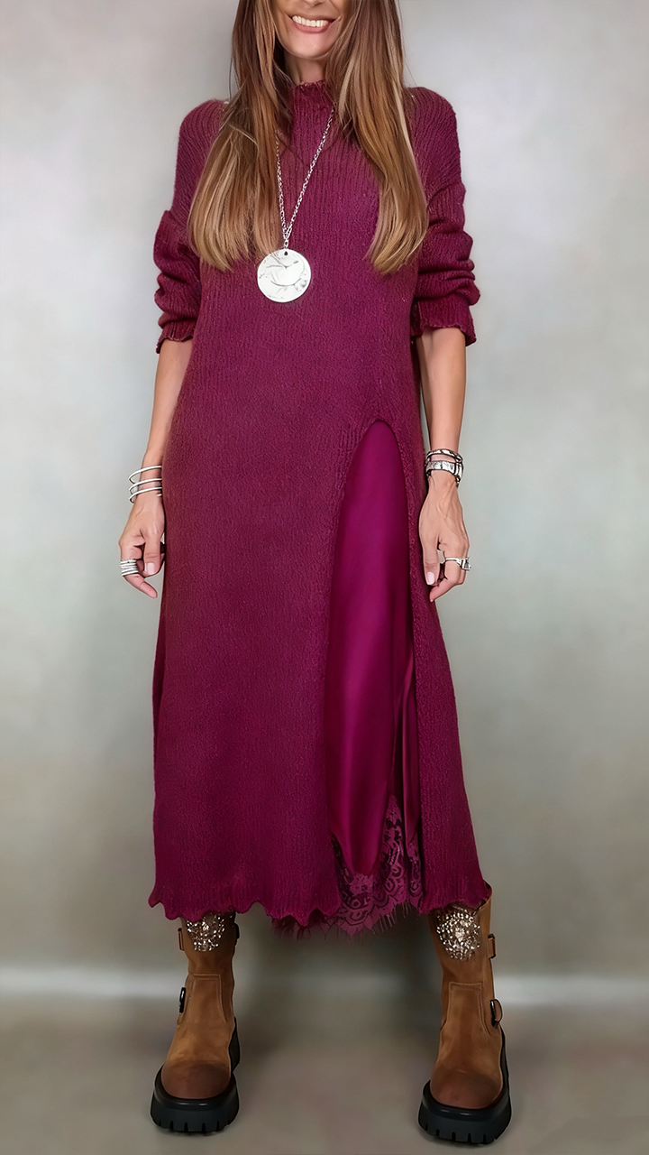 Legria | Mock-Neck-Strickkleid