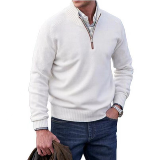 Vicente | Eleganter italienischer Zip-Pullover