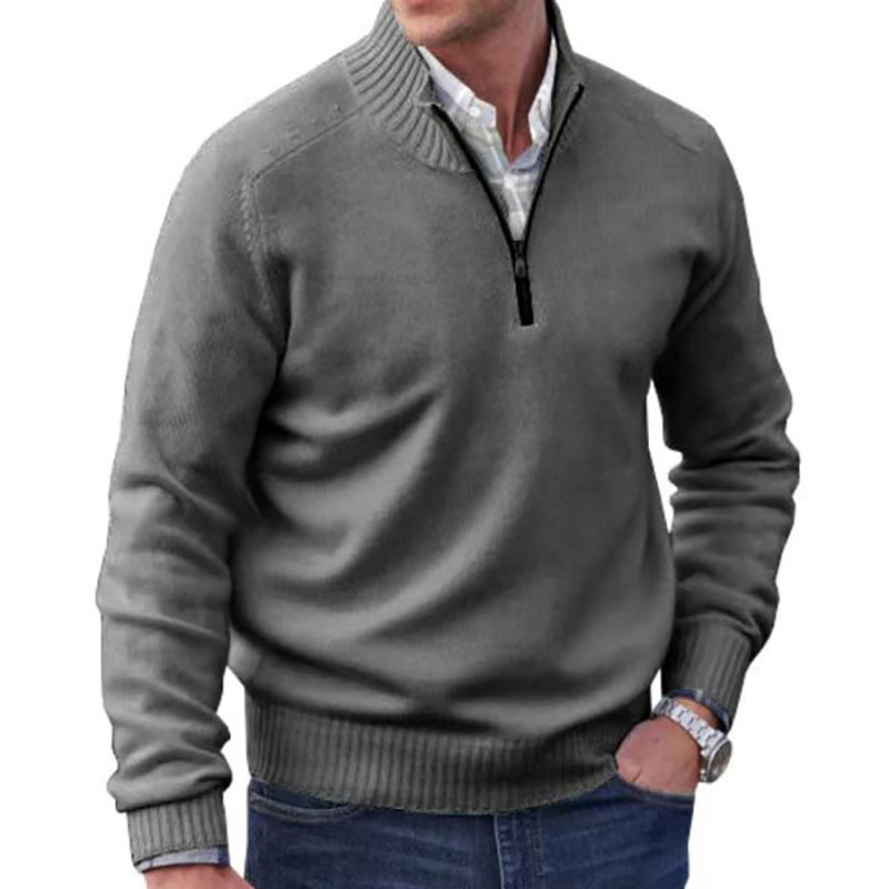 Vicente | Eleganter italienischer Zip-Pullover