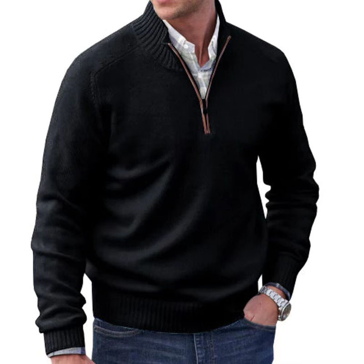 Vicente | Eleganter italienischer Zip-Pullover