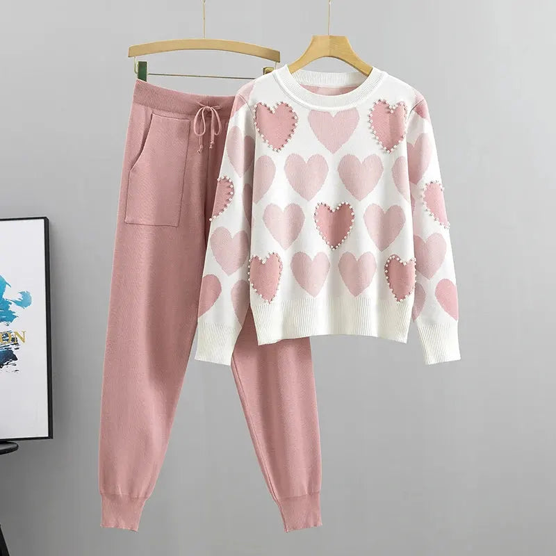 Salome - Schickes Herzmuster Zweiteiliges Set