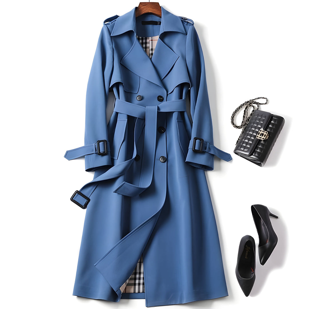 Dinah | Zweireihiger Trenchcoat mit Gürtel