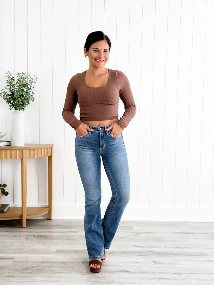 Roswitha | Hochgeschnittene Gerade Jeans