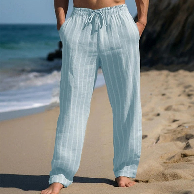 Mathias | Elegante Gestreifte Hose in Leichter Ausführung