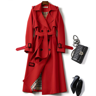 Dinah | Zweireihiger Trenchcoat mit Gürtel