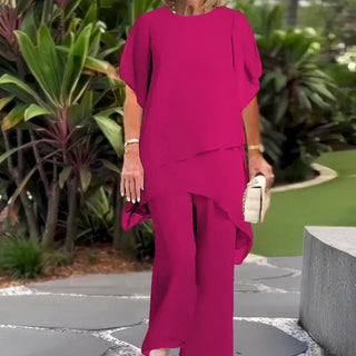 Saskia - Drapiertes Zweiteiliges Palazzo-Set
