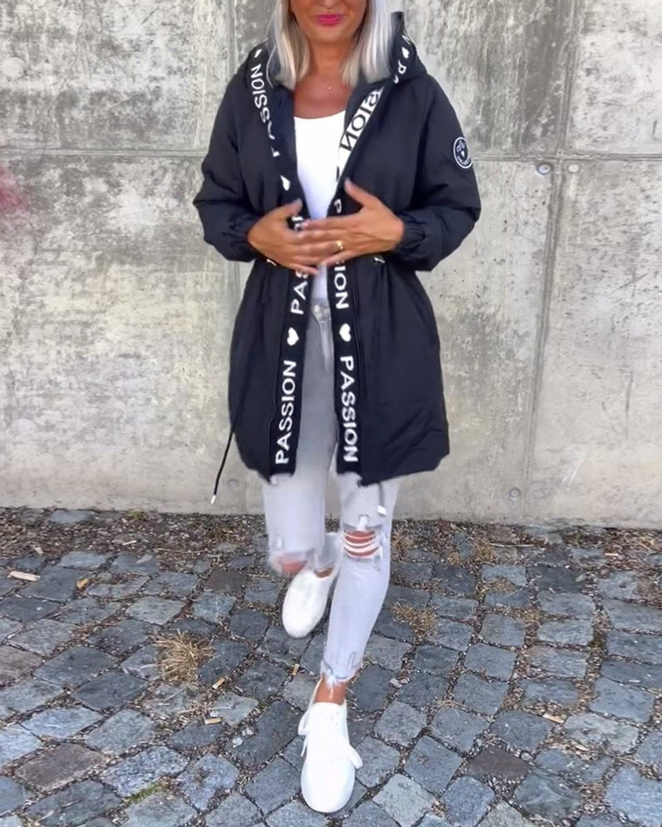 Camila | Kapuzen-Midi-Parka mit Kordelzug