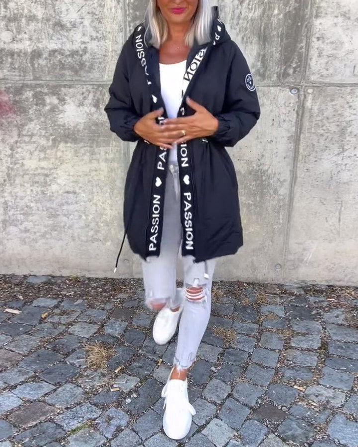 Camila | Kapuzen-Midi-Parka mit Kordelzug
