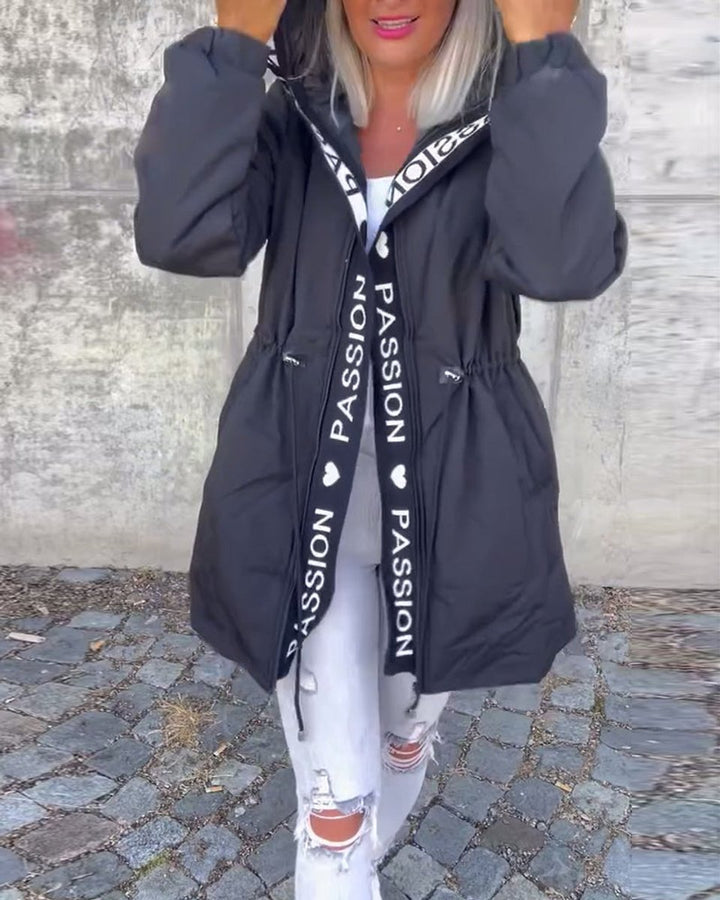 Camila | Kapuzen-Midi-Parka mit Kordelzug