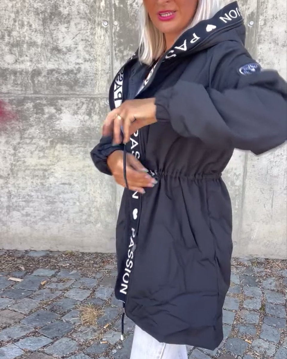 Camila | Kapuzen-Midi-Parka mit Kordelzug