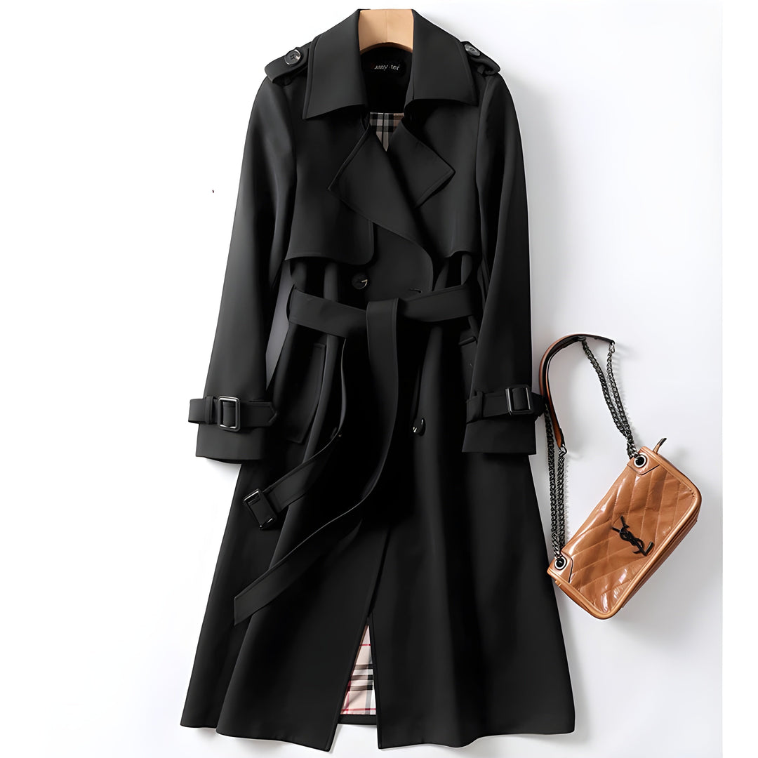Dinah | Zweireihiger Trenchcoat mit Gürtel